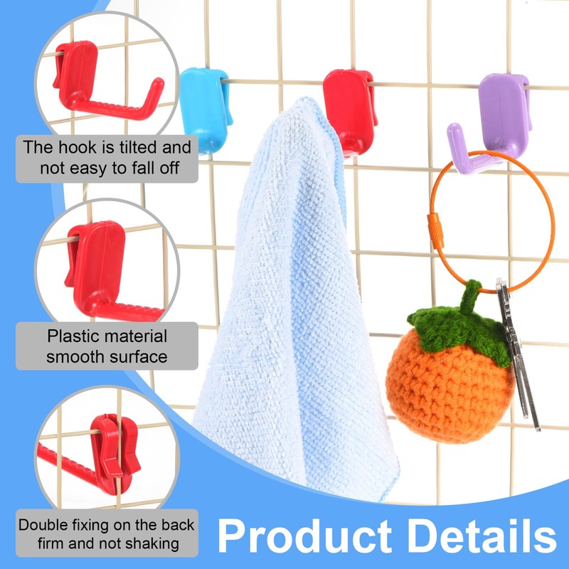 sourcing map 10 Grid Wall Hooks, 3 Inch Grid Wall