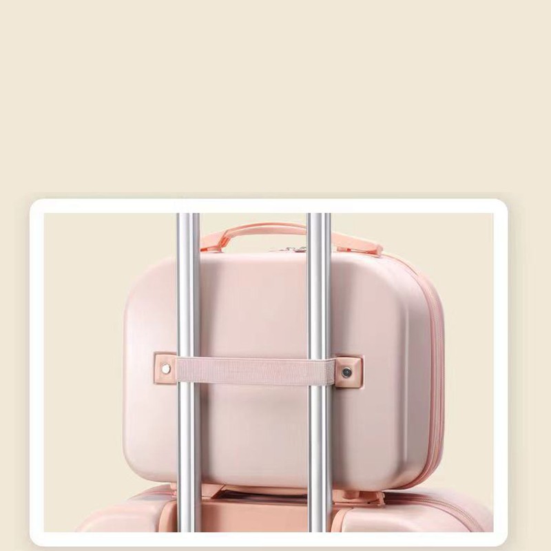 14inch Travel Makeup Hand Luggage with Elastic Strap Portable Handle