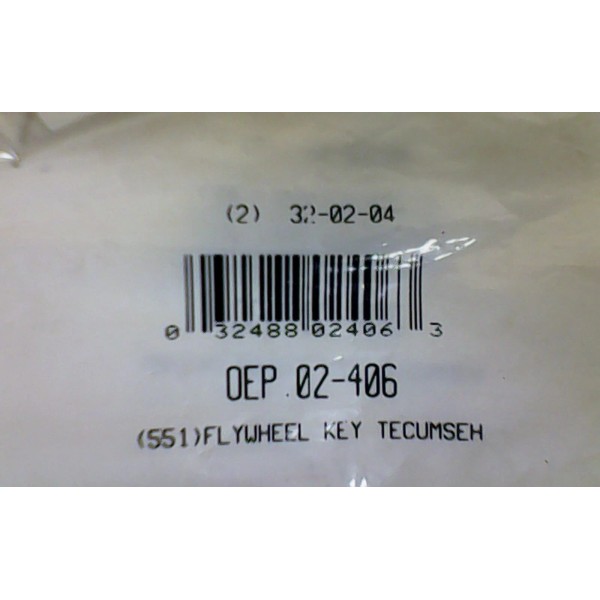 OREGON 02-406 SILVER FLYWHEEL KEY, TECUMSEH MODELS (9C3B)