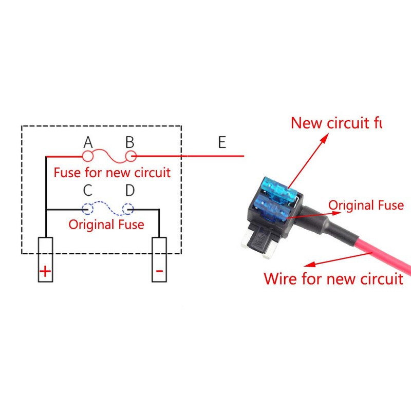 Mintice™ 5 X Car Vehicle 12v Car Add-a-circuit Fuse ACN