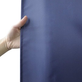 AooHome Solid Navy Blue Shower Curtain, Fabric Weighted Hem Shower Liner with Hooks, Reinforced Metal Grommets, Water Repellent, 72 Width x 75 Height inch