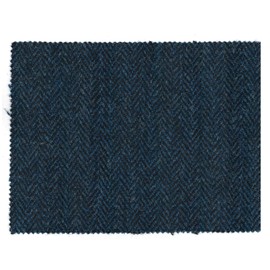 Harris Tweed Fabric Cloth Genuine 100% Pure Virgin Wool - Midnight Blue - 20 x 15cm (Sample)