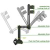 Urgown Heavy-Duty Golf Push Cart Umbrella Holder, Height-Adjustable, Windproof, Bump-Resistant,