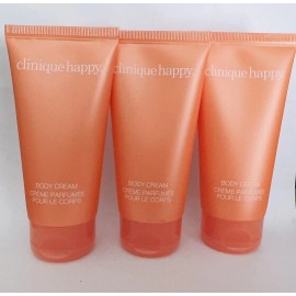 Clinique LOT 3X Clinique Happy Body Cream Moisturizing Lotion 2.5 oz / 75 ml Travel Size