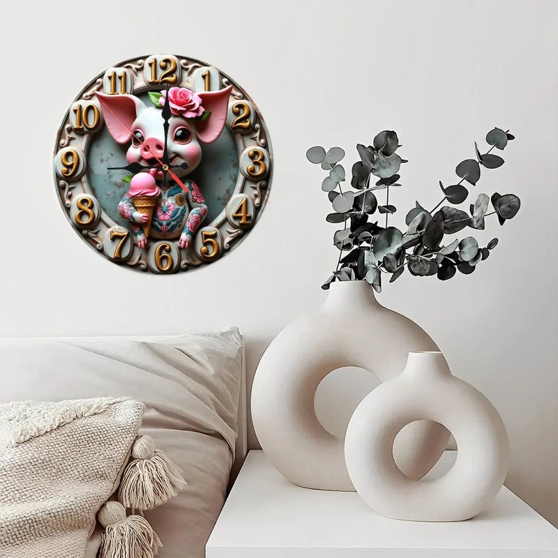 10-Inch Wood Wall Clock for a Yoga Studio with a