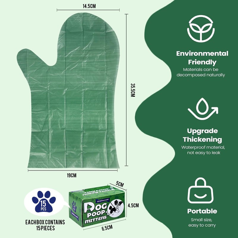Glove Poop Bags for Dogs - 120 Biodegradable Waste Bags