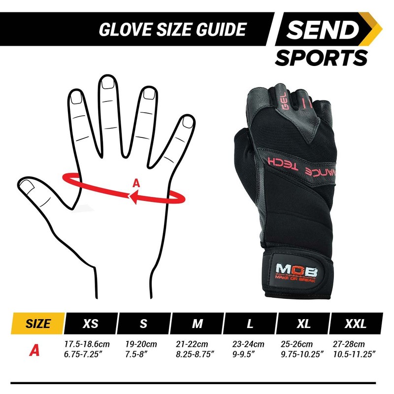 Make or Break Advance Tech Gel Training Gym Gloves, Finger