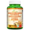 NutreeVit Organic Turmeric Ashwagandha Ginger Vitamin D3-60 Capsules - Extra