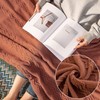 MIULEE Fall Orange Knitted Throw Blanket for Couch Textured Knit