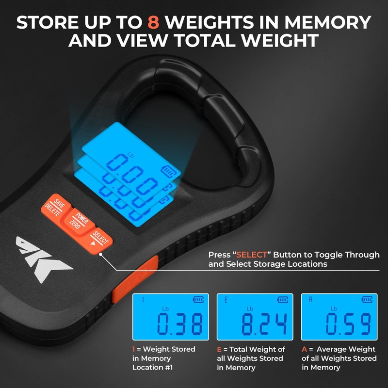 KastKing Fish Scale with Lip Gripper, ToughTide USB Charging Fishing