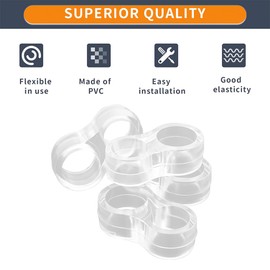 RXKFIGX 20pcs Door Handle Bumper Guards Door Handle Bumper Guards Transparent Flexible Door Stopper Protectors PVC Transparent to Buffer Walls and Stop Wall Damage - No Drilling Required