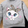 zarmfly Kids Girls Winter Outfits 2Pcs Cat Print Long Sleeve