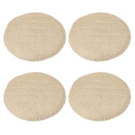 PATIKIL Stool Covers Round, 4 Pack Elastic Bar Stool Cover Washable Stool Cushion Slipcovers Stretchy Bar Chair Seat Cover for 10-13 Inch Chair, Khaki