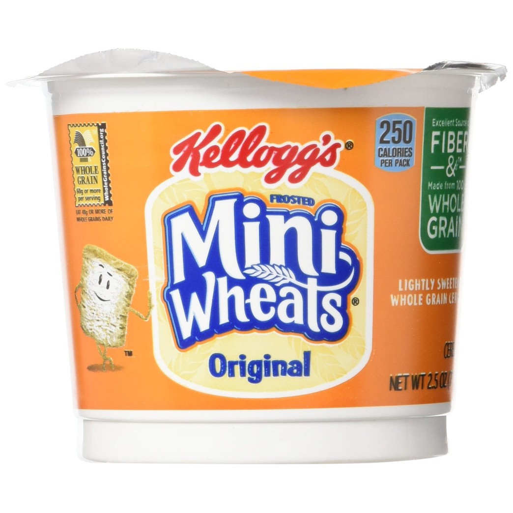 Kellogg's Breakfast Cereal, Frosted Mini Wheats, Single-Serve, 6 Cups/Box