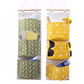 Coollooda Wall Pocket, Wall Storage, 2 Pieces, Wall Hanging, 3 Tiers, Storage Pockets, Over the Door Pocket, Hanging, Pocket, Durable, Large Capacity, Storage, Hanging Small Items, Closet, Entryway,