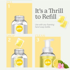 Gelo - Foaming Hand Soap Refill Pods | Eco-Friendly | 40oz Refill (Lemon, Basil & Geranium)