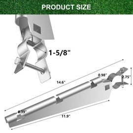 10 Pack Barbed Wire Arm for Top Rail Chain-Link Fence,Galvanized Steel Fence Height Extender for Garden Outdoor, Cornered Barbwire Arm Barbwire Arm Extensions for Chain Link Fence (1-3/8“-10 Pack)
