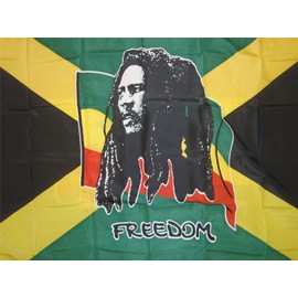 SHATCHI 5ft x 3ft National Flags Events Pub BBQ Decorations for Rugby Cricket Football Sports 2023 World Cup Banner Fan Support Table Cover, Polyester, Bob Marley