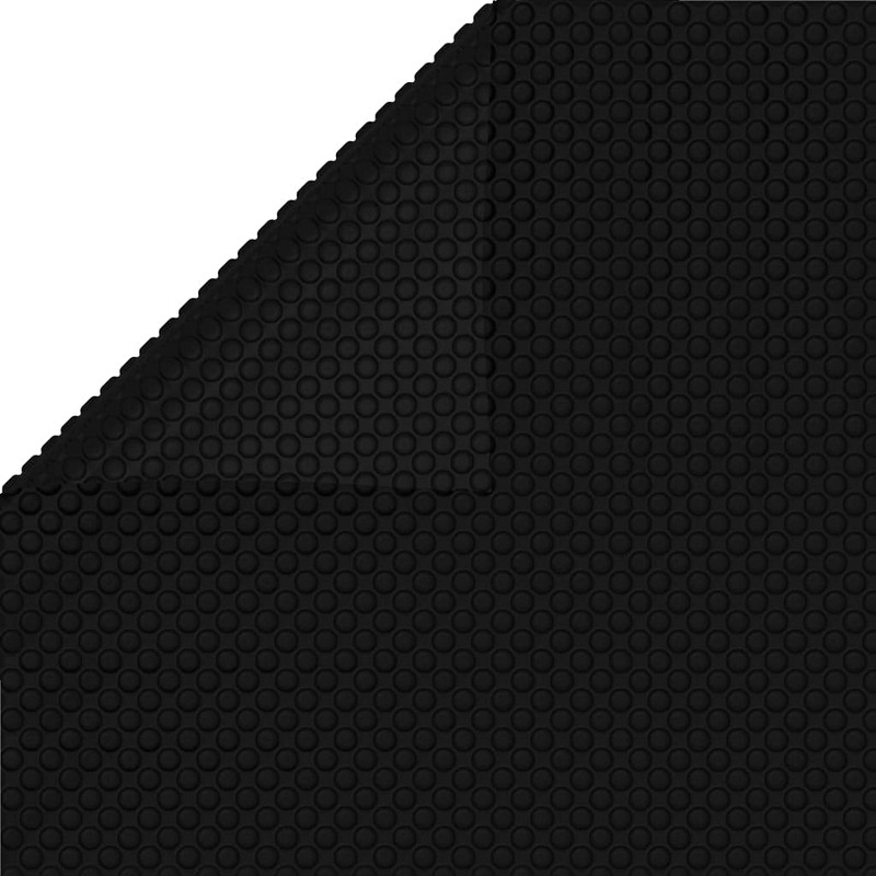 SKM Floating Rectangular Pool Cover Black 102.4"x63" PE