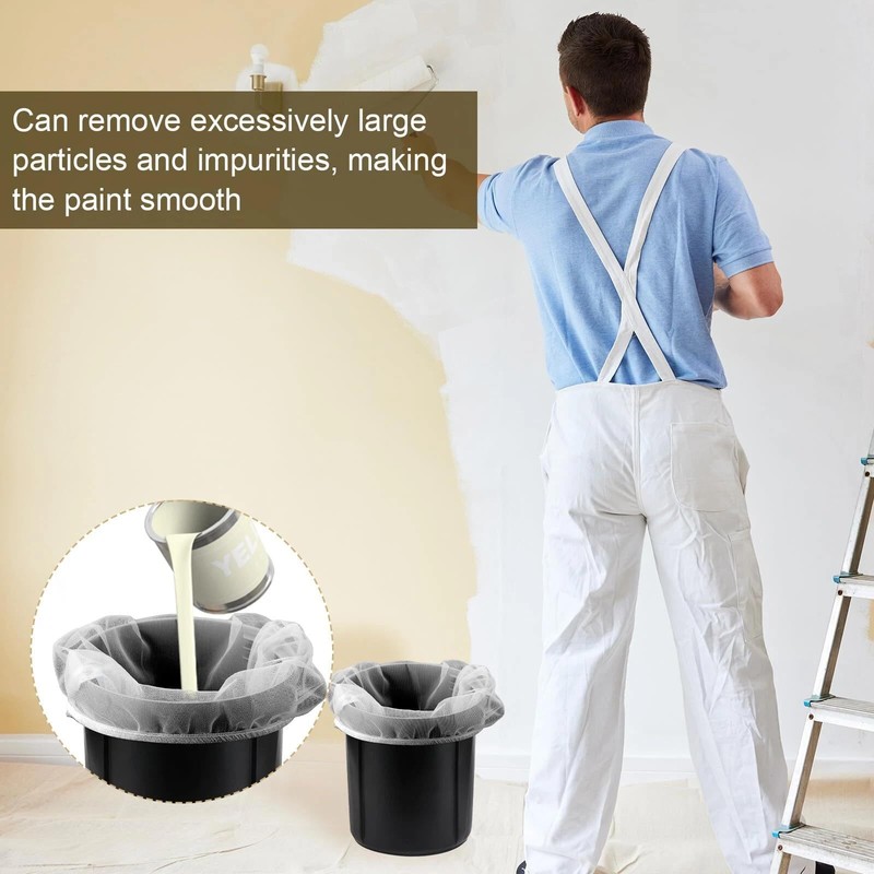 5Pcs Paint Strainer Bags, Fine Mesh Disposable Bucket Strainer with