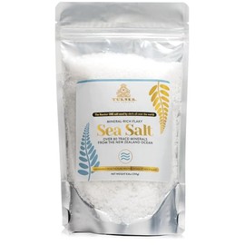 TURNER Flaky Sea Salt, 8.8 ounces of Premium Gourmet Sea Salt Flakes from New Zealand, 80 Minerals & Trace Elements, 100% All-Natural, Solar & Wind Harvested Salt, No Microplastics, 1 Pouch