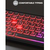 Wireless Keyboard and Mouse Combo - Large Print, RGB Backlit,