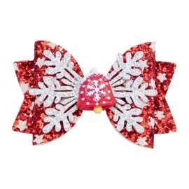 perfeclan Weihnachts-Haarschleife, glitzernde Haar-Accessoires, Haarschleife für Party, Geburtstag, Abschlussball, Geschenke, Style A