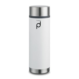 Pioneer Flasks HW-350W Vacuum Insulated Leak Proof Drinkpod Capsule Flask, Stainless Steel, White, 21 x 7 x 7 cm