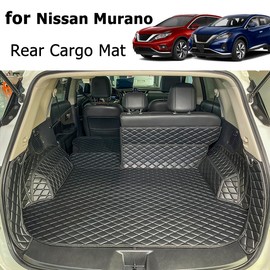 7DEEKEI Cargo Mat for 2015-2024 Nissan Murano Trunk and Rear Backrest - All Weather Anti-Slip Cargo Liners