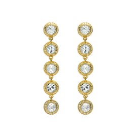Ted Baker London Sorella Solitaire Sparkle Crystal Long Drop Earrings For Women (Gold/Crystal)