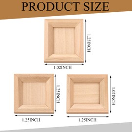 Halloscume 12 Pieces Miniature Picture Frames Miniature Dollhouse Accessories Small Wood Photo Frames 1: 12 Scale Dollhouse Furniture Mini House Decoration Simulation for DIY Craft, Variety of Sizes