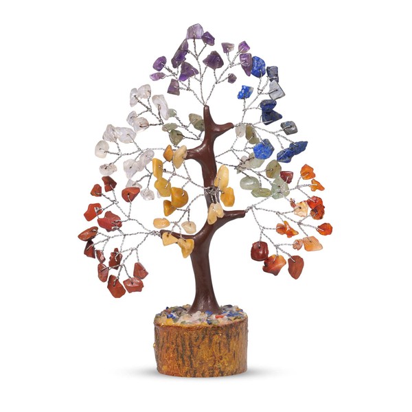 Seven Chakra Tree, Stones And Crystals, Office Desk Decor, Crystal