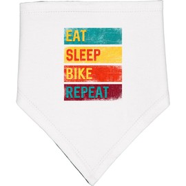inktastic Cyclist Biking Eat Sleep Bike Repeat Baby Bandana Bib White and Black 337d9