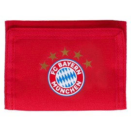 FC Bayern München FCB 5 Star Wallet Red, red, logo-centric" or "patterned