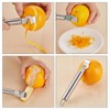 4 peladores de limón de acero inoxidable y naranja con