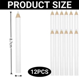 12PCS White Tailors Chalk Pencils for Fabric Marking,Fabric Markers for Sewing,Fabr/ic Markers and Chalk Pens Set,Washable Marking Pencils for DIY Crafts and Art,Sewing Accessories for Dressmaking