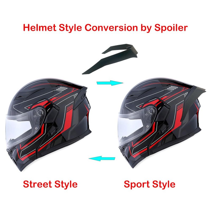 1Storm Motorcycle Modular Full Face Helmet Flip up Dual Visor