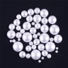 DECORA 500pcs White Flat Back Cabochons Pearls Half Round Faux