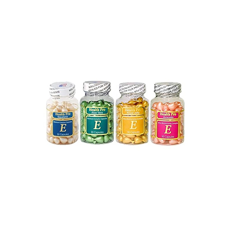 Set of 4 Vitamin E Skin Oil-Avocado/Aloe Vera/Royal Jelly/squalene