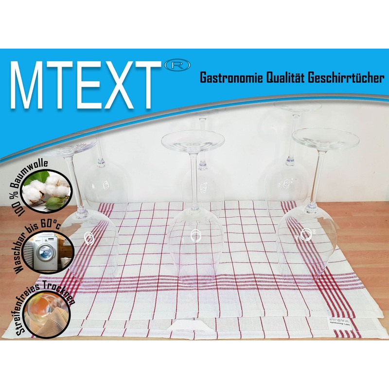 MTEXT Geschirrtücher Küchenhandtuch aus 100% Baumwolle 10 Stück Pack, 50x70