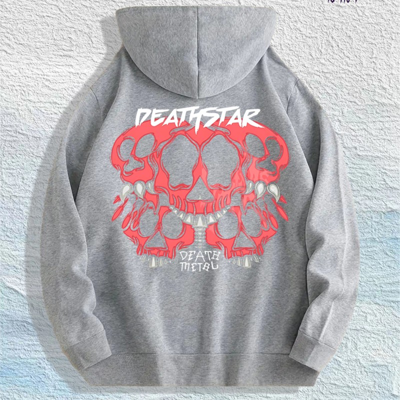 Deathstar Metal Graphic Hoodie 100% Cotton US Warehouse 7 ColorsColor: