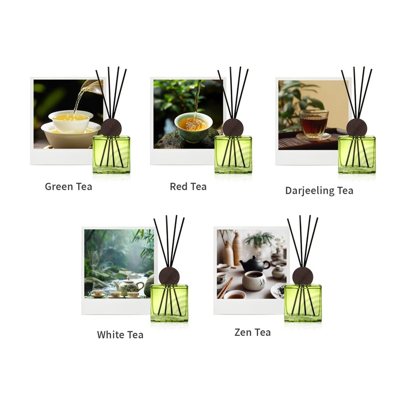 200ml - Green Tea Raumduft Duftstäbchen Mit 8 stäbchen,Home Duft