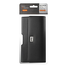 Reiko - Bolsa de teléfono horizontal de cuero inalámbrico con tarjetero 7.0X3.86X0.71 Clip de cinturón para Galaxy Mega 3 Dispositivos -...