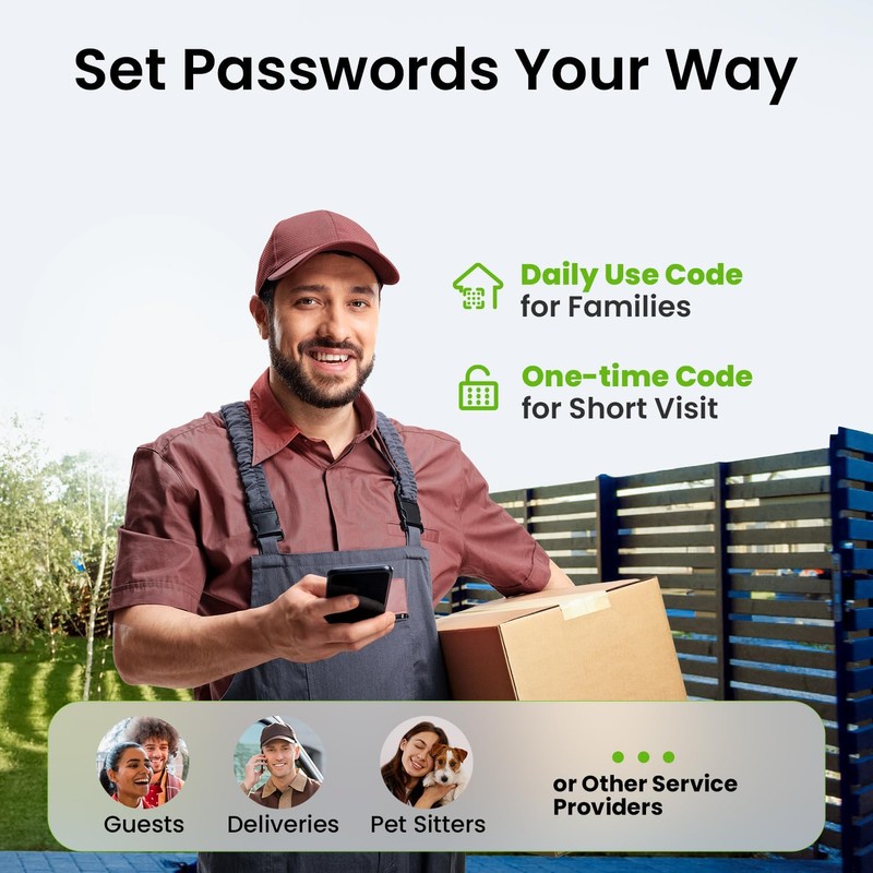 GHome Smart KD30B Deadbolt Lock with Keypad Fingerprint Keyless Entry