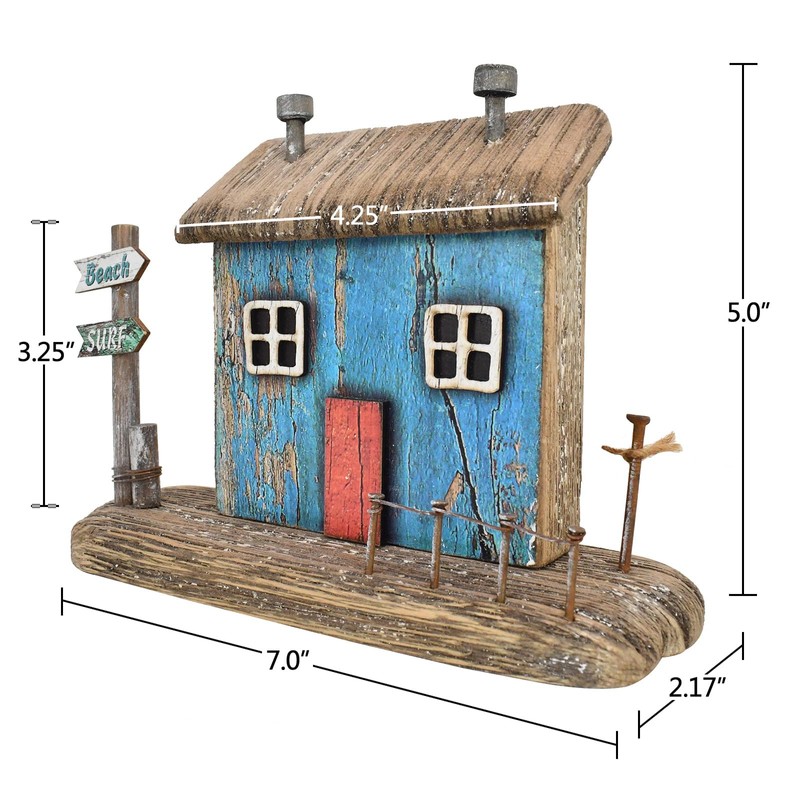 Veclotch Wood Miniature Nautical Table Sculptures Home Decor, Small Wooden