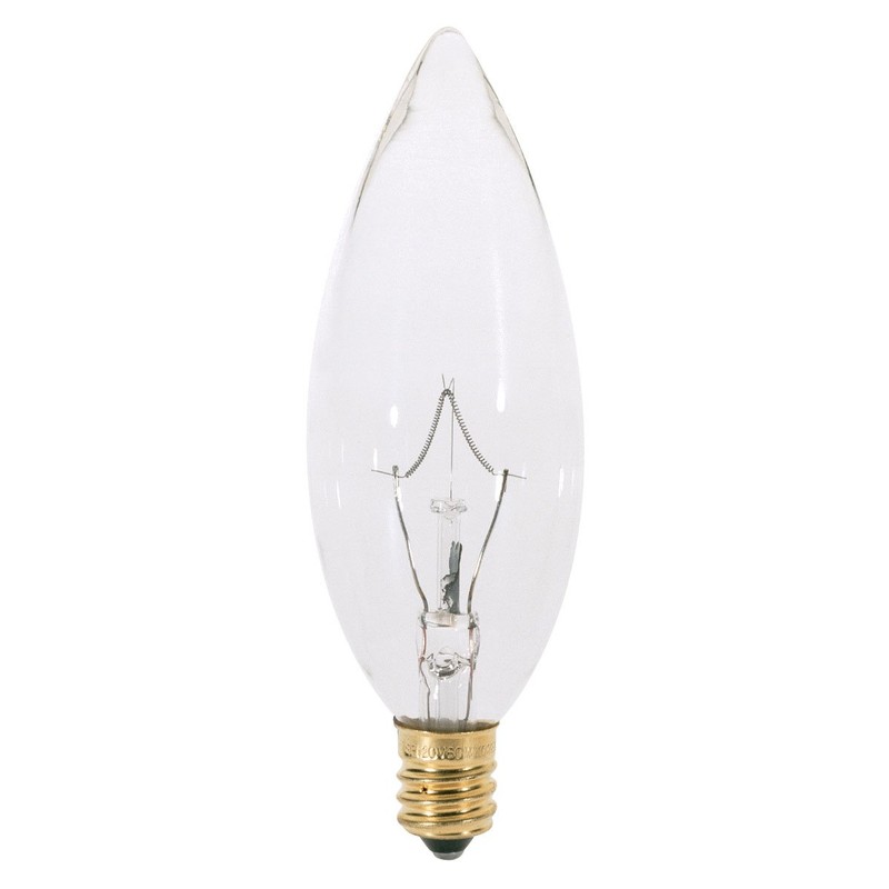 Satco S4711 120V E14 Euro Base 25-Watt B9.5 Light Bulb,