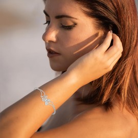 Butterfly Heart Bracelets for Women 925 Sterling Silver Link Bracelet 18K Gold Plated with Cubic Zirconia Jewelry Christmas Mother Birthday Gifts for Women (Gold-Butterfly01) (Sliver-Butterfly01)