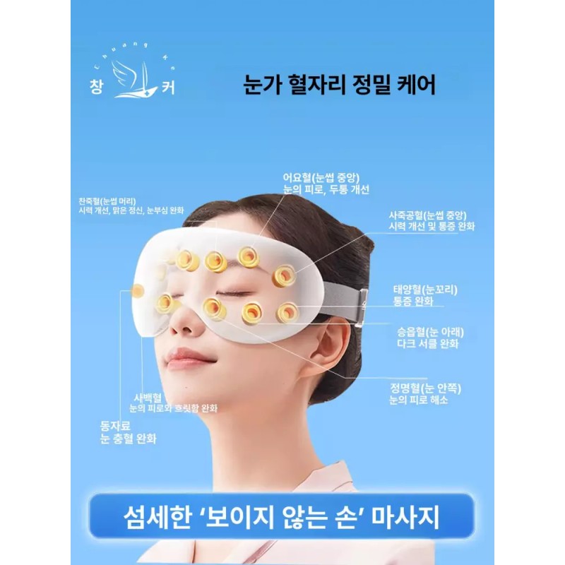 Bujane 부자네 눈안마기 찜질기 온열 건강 눈마사지기 Rich Family Eye