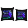 Girls Volleyball Purple Blue Design Great Funny Quote Teens Throw