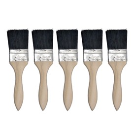 5Pcs Paint Brushes Decorating Set, 1" / 1.5" / 2" Disposable Pure Bristles Paintbrush Painting Tools Art Supplies